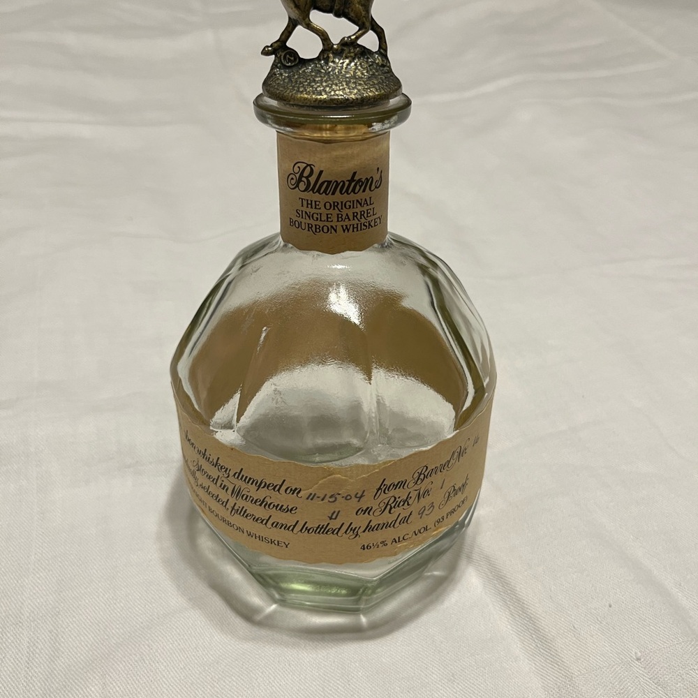 Blanton’s 750 ml bottle with letter N stopper